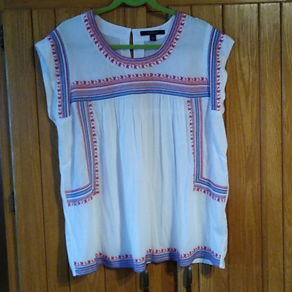 NWOT Fever Embroidered Blouse, Size L - Picture 1 of 10